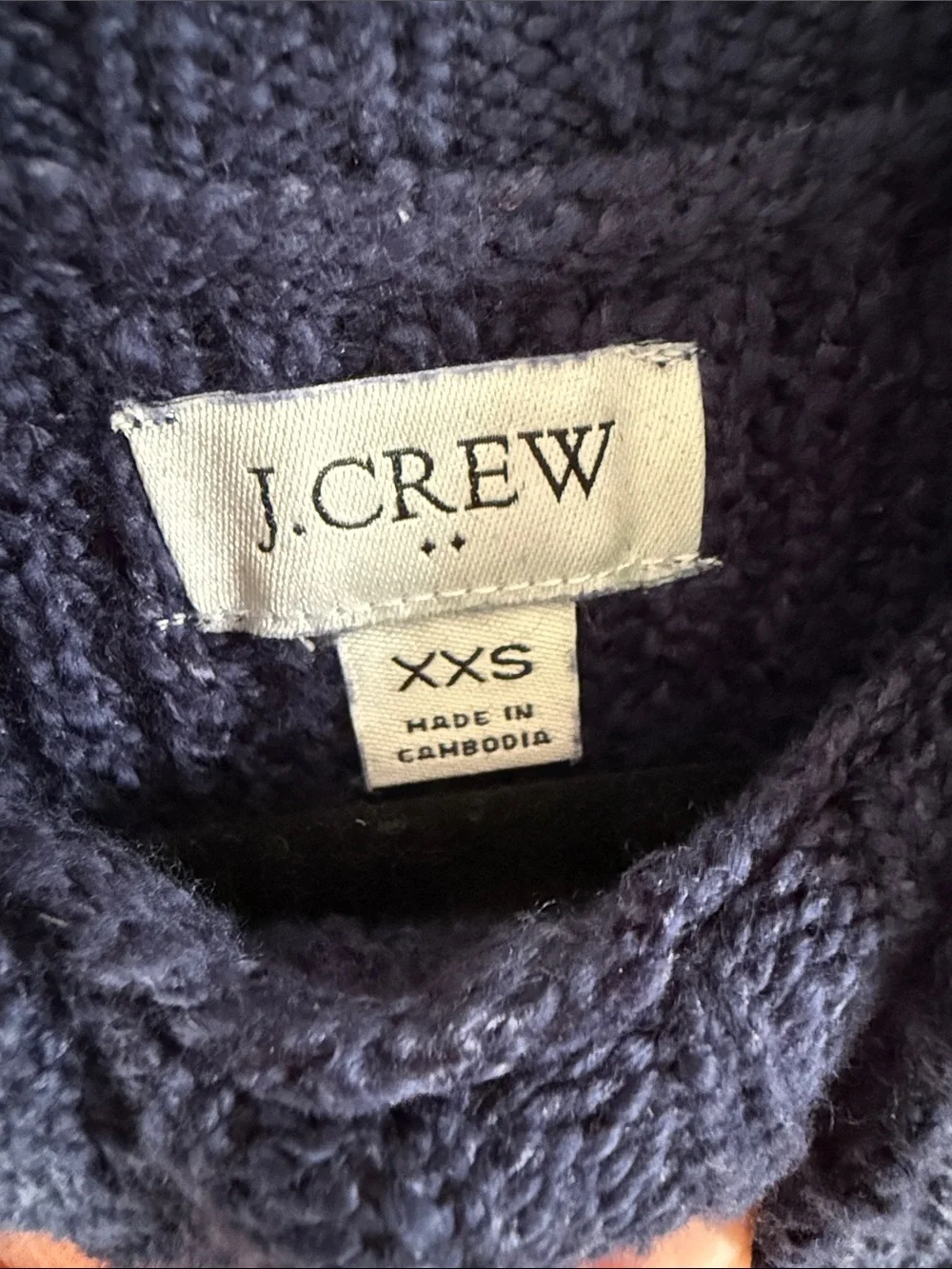 J. Crew Cotton-blend cable mockneck sweater